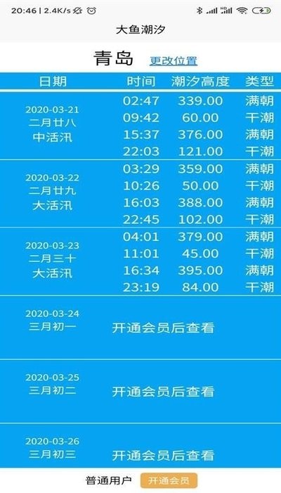 大鱼潮汐app